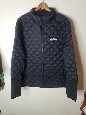 Trimark Jacket Mens Size 4XL Black Quilted Full Zip Hybrid Insulated